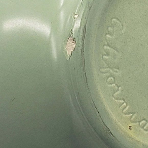 Vintage Mission Bell California Pottery Ceramic Celadon Green Pitcher. Measures - Picture 4 of 5